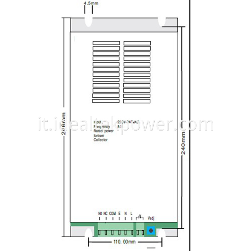 Ap04f 200w High Voltage Power Module Physical Drawing